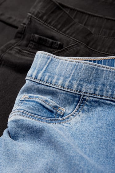 Femmes - Lot de 2 - jegging jeans - mid waist - jean bleu clair