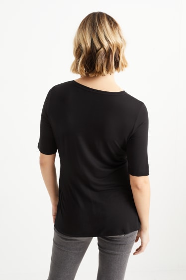 Dames - Voedings-T-shirt - zwart
