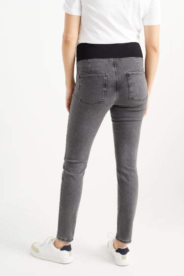 Dámské - Těhotenské džíny - jegging jeans - džíny - tmavošedé