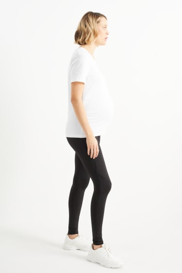 Women - Maternity sports leggings - black