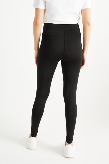 Damen - Umstands-Sport-Leggings - schwarz