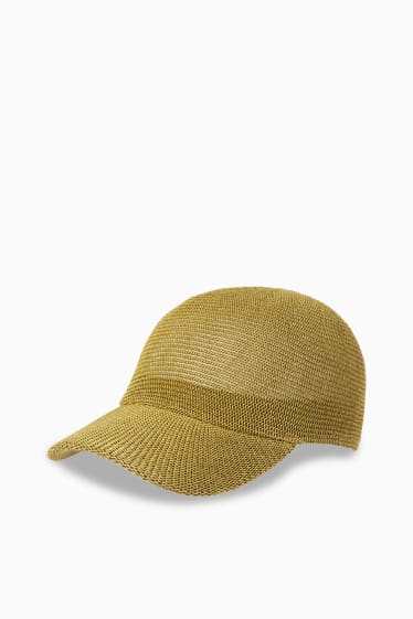 Women - Straw cap - green