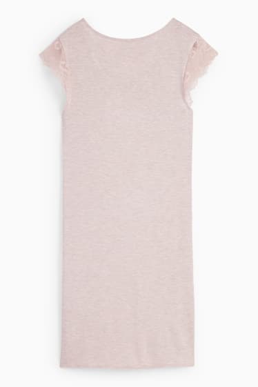 Donna - Camicia da notte di viscosa - rosa