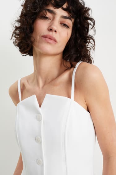 Femei - Top corset - alb