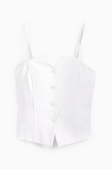 Donna - Top a corsetto - bianco