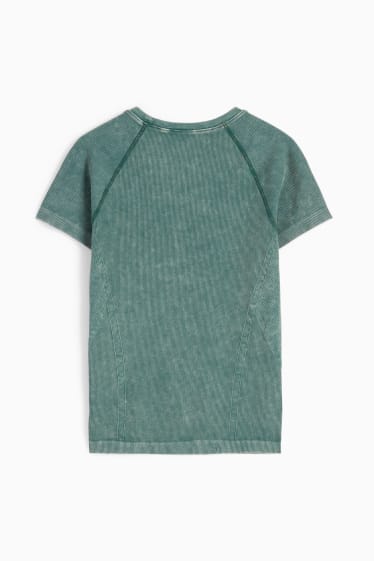 Mujer - Camiseta funcional - sin costuras - protección UV - verde