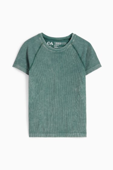 Mujer - Camiseta funcional - sin costuras - protección UV - verde