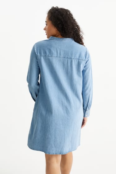 Dámské - Džínové tunikové šaty - džíny - světle modré