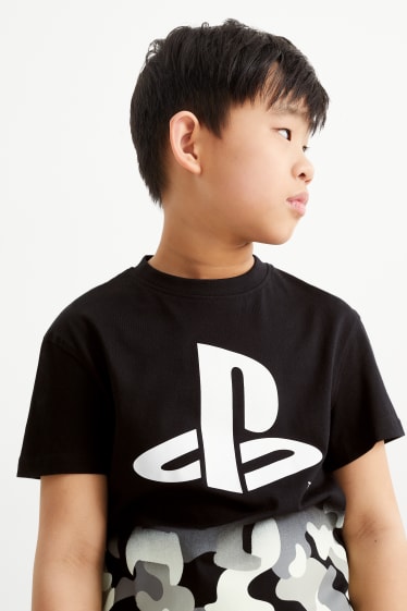 Kinder - PlayStation - Kurzarmshirt - schwarz