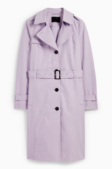 Women - Trench coat - light violet
