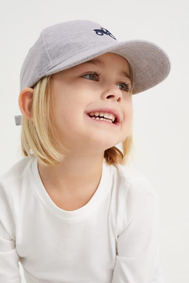 Children - Tractor - baseball cap - light gray-melange