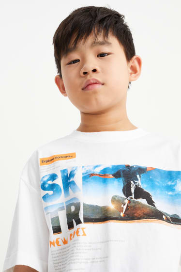 Dzieci - Skating - koszulka z krótkim rękawem - biały