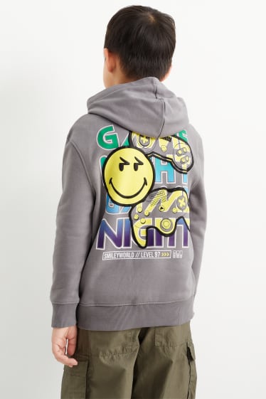 Niños - SmileyWorld® - sudadera con capucha - gris oscuro