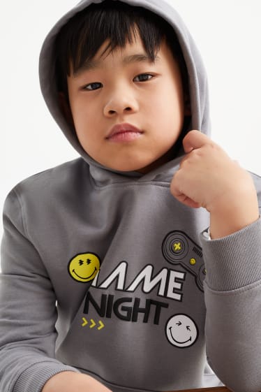 Niños - SmileyWorld® - sudadera con capucha - gris oscuro
