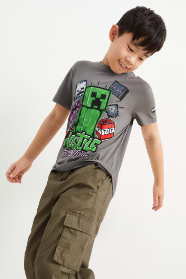 Enfants - Minecraft - T-shirt - gris