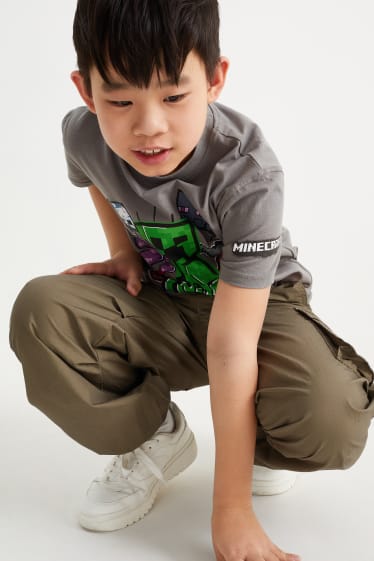 Niños - Minecraft - camiseta de manga corta - gris