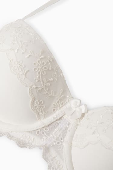 Femmes - Soutien-gorge à armature - DEMI - ampliforme - blanc crème