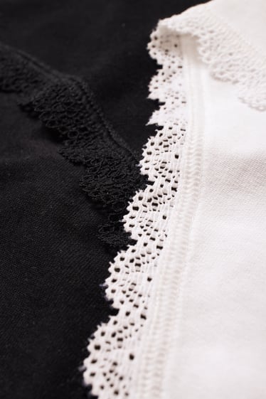 Femmes - Lot de 4 - culottes - blanc / noir