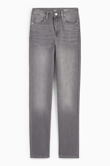Kobiety - Slim jeans - wysoki stan - LYCRA® - dżins-jasnoszary