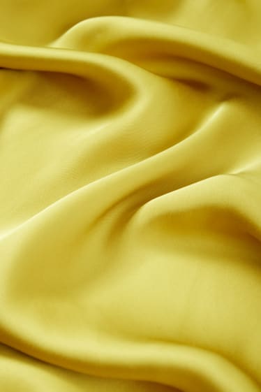 Kobiety - Satynowa spódnica - żółty