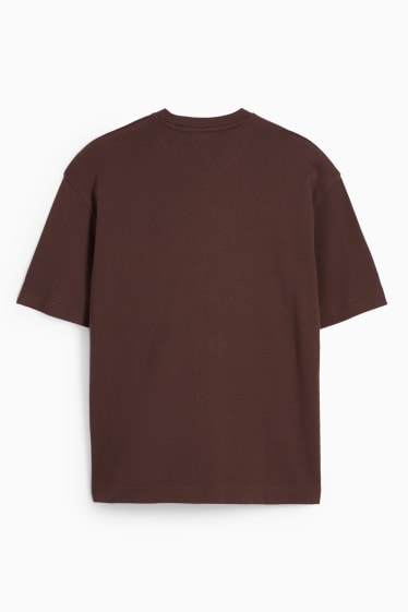 Uomo - T-shirt - marrone scuro