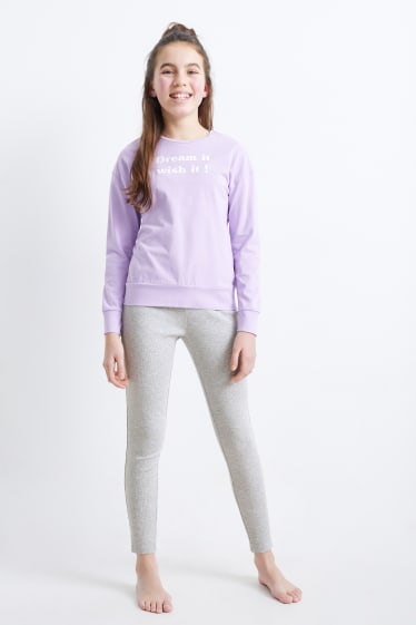 Enfants - Pyjama - 2 pièces - violet clair