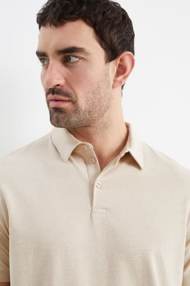 Mężczyźni - Koszulka polo - Flex - beżowy
