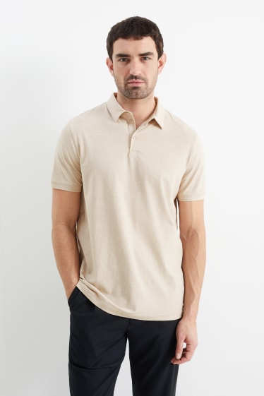 Mężczyźni - Koszulka polo - Flex - beżowy