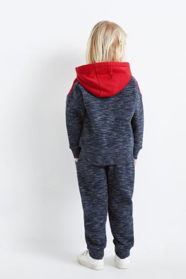 Dětské - Souprava - mikina s kapucí a teplákové kalhoty - 2dílná - červená