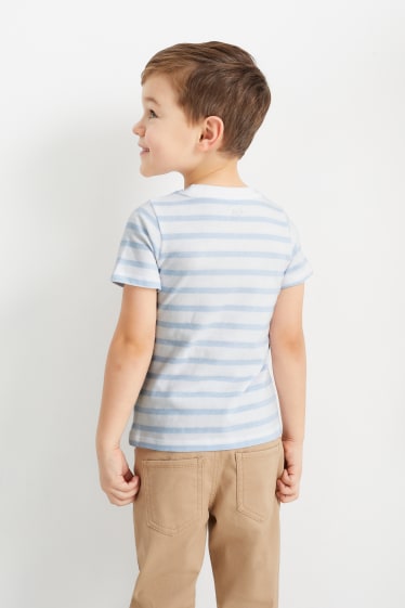 Enfants - Ours - T-shirt - à rayures - blanc / bleu