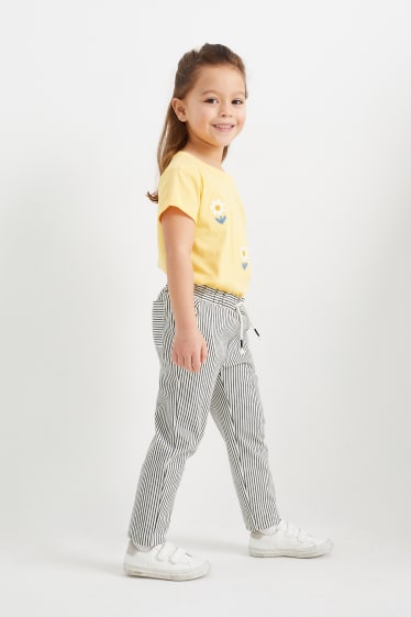 Bambini - Pantaloni sportivi - righe - bianco crema