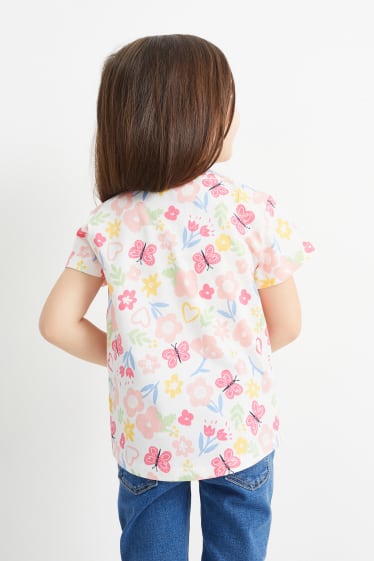 Dětské - Multipack 8 ks - tričko s krátkým rukávem - bílá