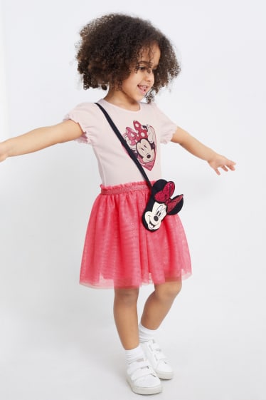 Enfants - Minnie Mouse - ensemble - robe et sac bandoulière - rose