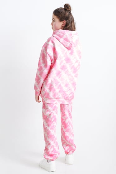 Enfants - Barbie - ensemble - sweat à capuche et pantalon de jogging - 2 pièces - à motif - rose