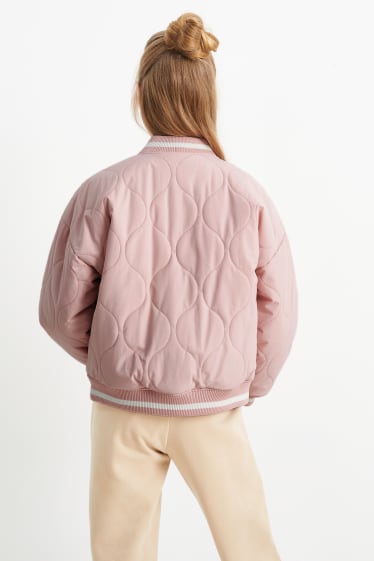 Kinder - Collegejacke - wasserabweisend - rosa