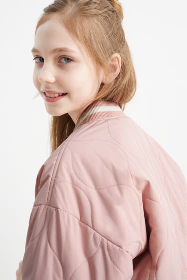 Kinder - Collegejacke - wasserabweisend - rosa