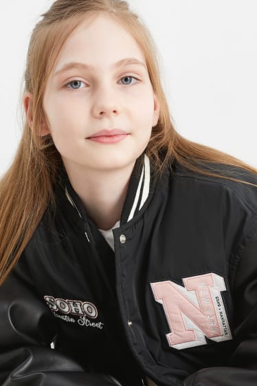 Children - New York - varsity jacket - black