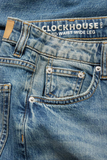 Ados & jeunes adultes - CLOCKHOUSE - wide leg jean - mid waist - jean bleu