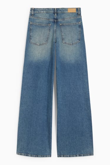 Teens & young adults - CLOCKHOUSE - wide leg jeans - mid-rise waist - blue denim