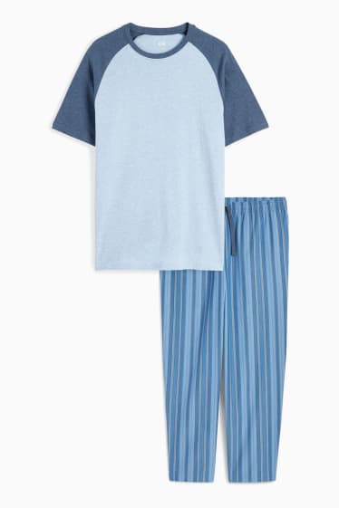 Herren - Pyjama - blau