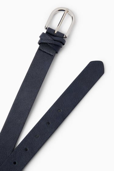 Mujer - Cinturón - polipiel - azul oscuro