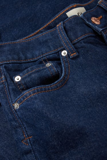 Kobiety - Wide leg jeans - wysoki stan - LYCRA® - dżins-ciemnoniebieski