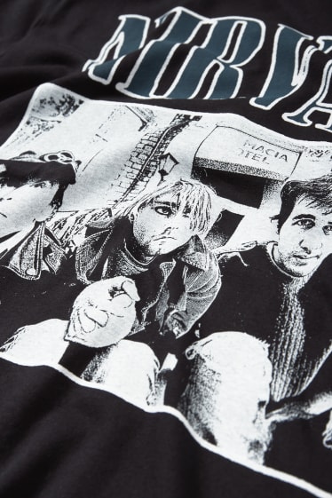 Uomo - T-shirt - Nirvana - nero