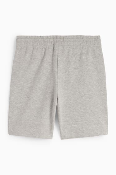 Hommes - Shorts en molleton - gris clair chiné