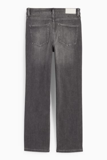 Mujer - Straight jeans - high waist - vaqueros - gris