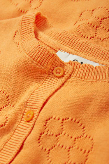 Copii - Cardigan tricotat - portocaliu