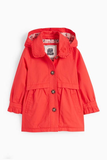 Children - Jacket with hood - lined - red