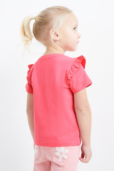 Copii - Multipack 6 buc. - curcubeu - tricou cu mânecă scurtă - roz