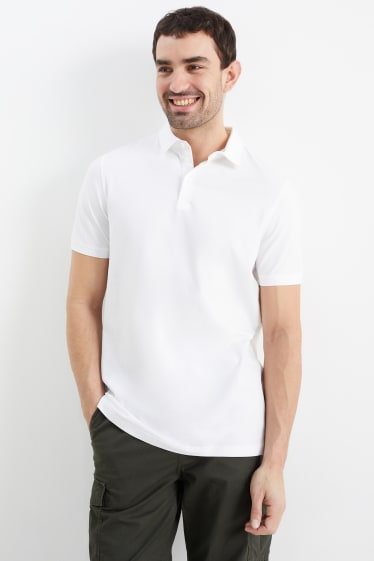 Bărbați - Tricou polo - Flex - alb