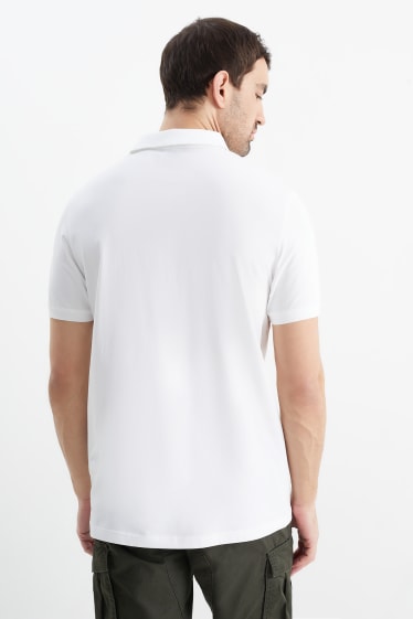 Bărbați - Tricou polo - Flex - alb
